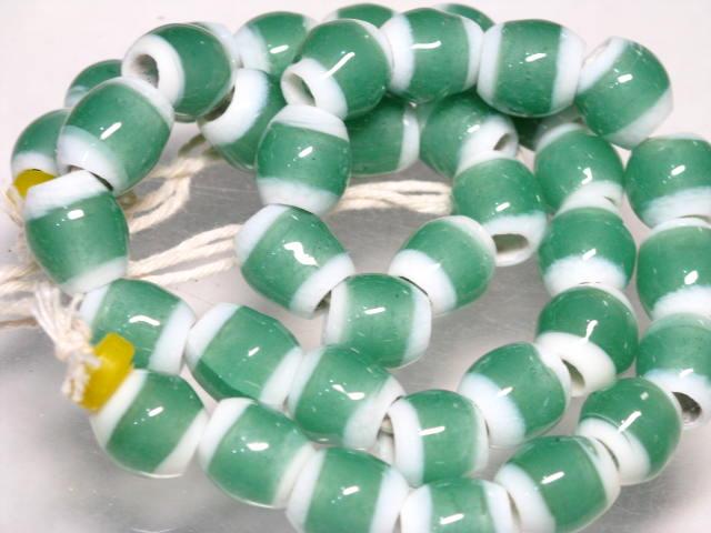 | TOKO-BEADS |AG003N-38 ガラスビーズ（連） 10~11mmとんぼ玉,ビーズ,トンボ玉,アジア,インド,エスニック,手作り,パーツ,アクセサリー