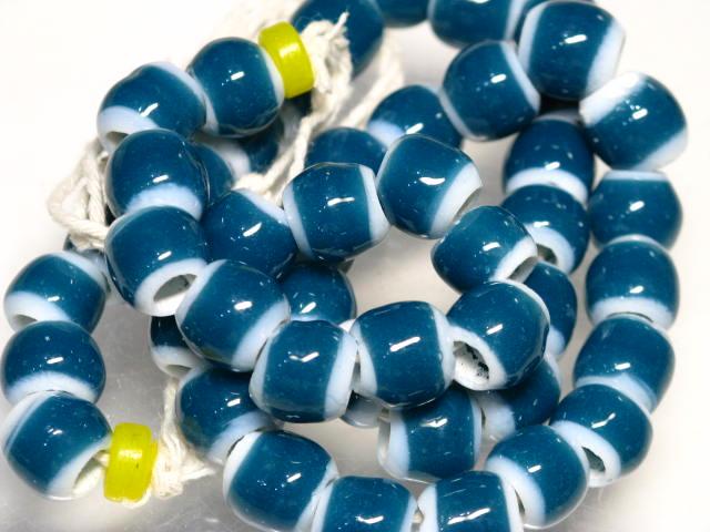 | TOKO-BEADS |AG003N-39 ガラスビーズ（連） 10~11mmとんぼ玉,ビーズ,トンボ玉,アジア,インド,エスニック,手作り,パーツ,アクセサリー