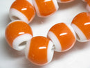 TOKO-BEADS AG003-98N Glass bead (strand) 13~13.5mm AG003-98N ガラスビーズ（連） 13~13.5mm Asian bead & African bead  Handmade,Lampeork,bead,asia,india,ethnic,parts,accessory,beads とんぼ玉,ビーズ,トンボ玉,アジア,インド,エスニック,手作り,パーツ,アクセサリー
