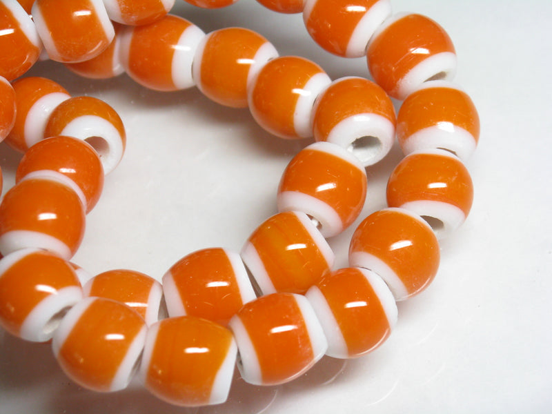 | TOKO-BEADS |AG003N-98 ガラスビーズ（連） 13~13.5mmとんぼ玉,ビーズ,トンボ玉,アジア,インド,エスニック,手作り,パーツ,アクセサリー