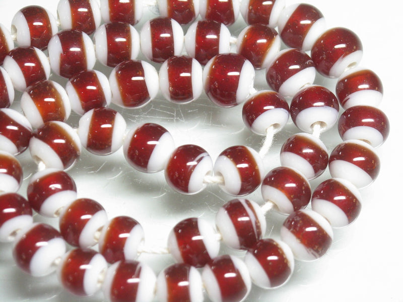 | TOKO-BEADS |AG004N-23 カラーベルトビーズ 7.5mmとんぼ玉,ビーズ,トンボ玉,アジア,インド,エスニック,手作り,パーツ,アクセサリー