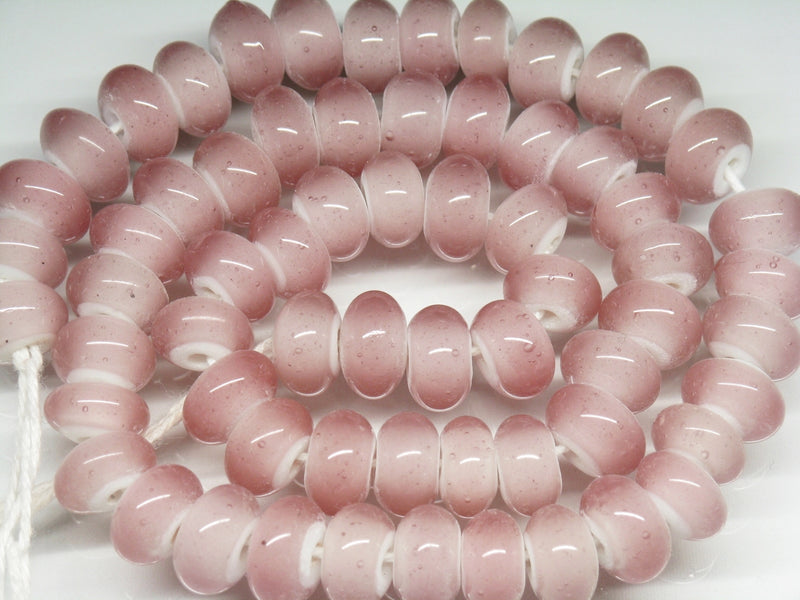 | TOKO-BEADS |AG007N-07 ホワイトハートビーズ（連） 11~12mmとんぼ玉,ビーズ,トンボ玉,アジア,インド,エスニック,手作り,パーツ,アクセサリー