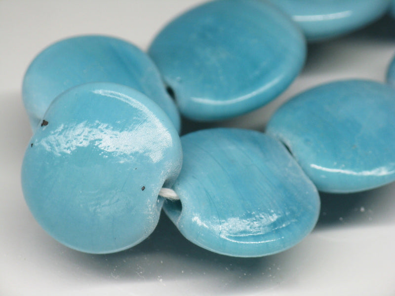 TOKO-BEADS AG008N-04 Glass bead (strand) 18mm AG008N-04 丸型フラットビーズ（連） 18mm Asian bead & African bead  Handmade,Lampeork,bead,asia,india,ethnic,parts,accessory,beads とんぼ玉,ビーズ,トンボ玉,アジア,インド,エスニック,手作り,パーツ,アクセサリー