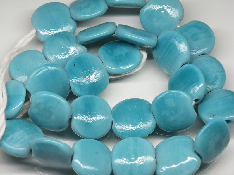 TOKO-BEADS AG008N-04 Glass bead (strand) 18mm AG008N-04 丸型フラットビーズ（連） 18mm Asian bead & African bead  Handmade,Lampeork,bead,asia,india,ethnic,parts,accessory,beads とんぼ玉,ビーズ,トンボ玉,アジア,インド,エスニック,手作り,パーツ,アクセサリー