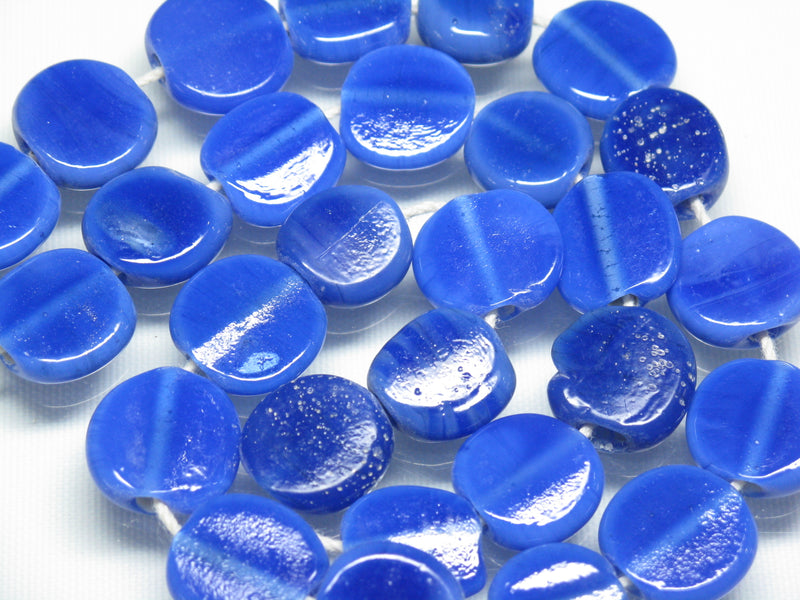 TOKO-BEADS AG008-39N Glass bead (strand) 12~15mm AG008-39N 丸型フラットビーズ（連） 12~15mm Asian bead & African bead  Handmade,Lampeork,bead,asia,india,ethnic,parts,accessory,beads とんぼ玉,ビーズ,トンボ玉,アジア,インド,エスニック,手作り,パーツ,アクセサリー
