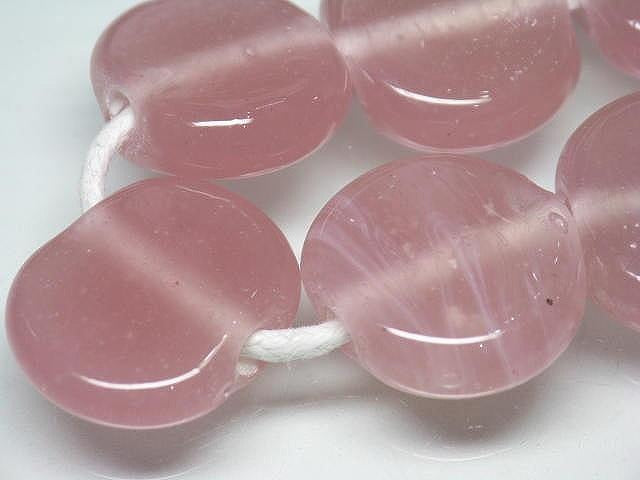 TOKO-BEADS AG008-46N Glass bead 17~19mm AG008-46N 丸型フラットビーズ（連） 17~19mm Asian bead & African bead  Handmade,Lampeork,bead,asia,india,ethnic,parts,accessory,beads とんぼ玉,ビーズ,トンボ玉,アジア,インド,エスニック,手作り,パーツ,アクセサリー