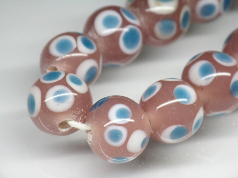 TOKO-BEADS AG009N-11 Glass bead (strand) 11~12mm AG009N-11 とんぼ玉（連） 11~12mm Asian bead & African bead  Handmade,Lampeork,bead,asia,india,ethnic,parts,accessory,beads とんぼ玉,ビーズ,トンボ玉,アジア,インド,エスニック,手作り,パーツ,アクセサリー