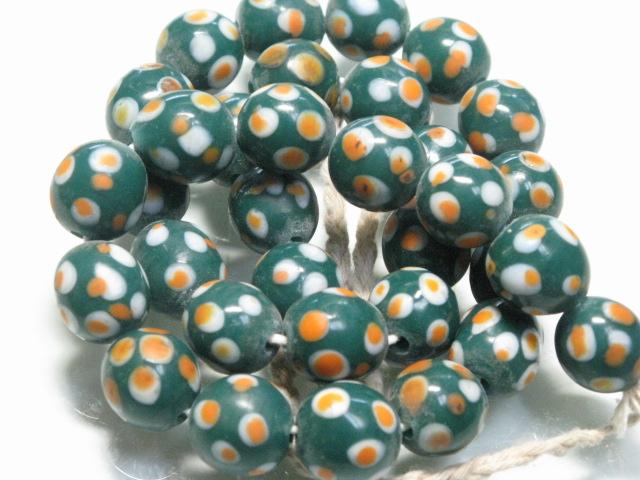 | TOKO-BEADS |AG009N-23 とんぼ玉（連） 12~13mmとんぼ玉,ビーズ,トンボ玉,アジア,インド,エスニック,手作り,パーツ,アクセサリー