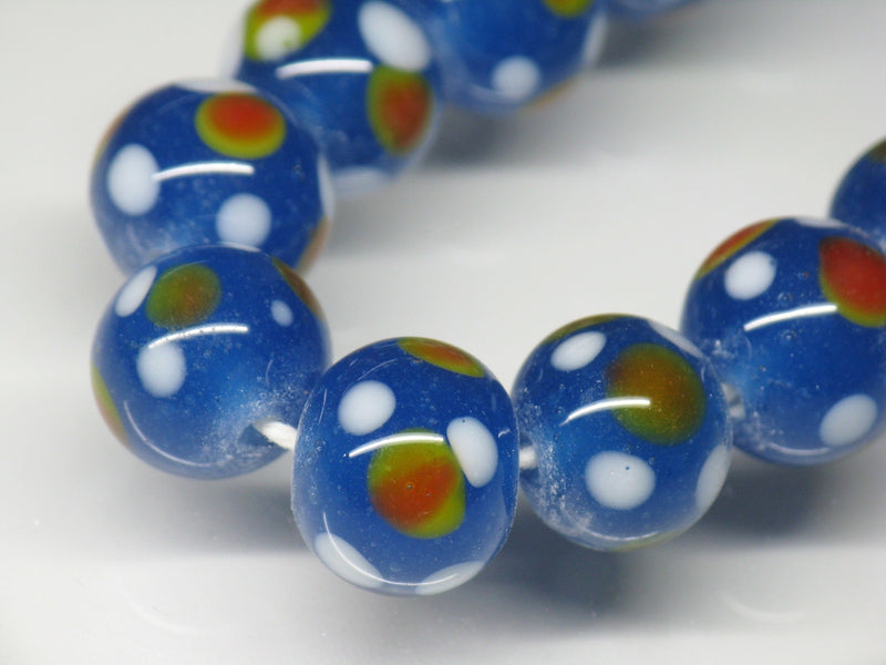 TOKO-BEADS AG009N-33 Glass bead (strand) 10~12mm AG009N-33 とんぼ玉（連） 10~12mm Asian bead & African bead  Handmade,Lampeork,bead,asia,india,ethnic,parts,accessory,beads とんぼ玉,ビーズ,トンボ玉,アジア,インド,エスニック,手作り,パーツ,アクセサリー