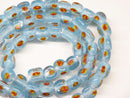 TOKO-BEADS AG010-03N Glass bead (strand) 7~8mm AG010-03N 三角とんぼ玉（連） 7~8mm Asian bead & African bead  Handmade,Lampeork,bead,asia,india,ethnic,parts,accessory,beads とんぼ玉,ビーズ,トンボ玉,アジア,インド,エスニック,手作り,パーツ,アクセサリー
