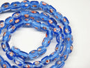 TOKO-BEADS AG010-04N Glass bead (strand) 7~8mm AG010-04N 三角とんぼ玉（連） 7~8mm Asian bead & African bead  Handmade,Lampeork,bead,asia,india,ethnic,parts,accessory,beads とんぼ玉,ビーズ,トンボ玉,アジア,インド,エスニック,手作り,パーツ,アクセサリー