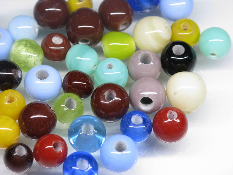 TOKO-BEADS AG015-42 Glass bead (strand) 7~10mm AG015-42 ガラスビーズ（連） 7~10mm Asian bead & African bead  Handmade,Lampeork,bead,asia,india,ethnic,parts,accessory,beads とんぼ玉,ビーズ,トンボ玉,アジア,インド,エスニック,手作り,パーツ,アクセサリー