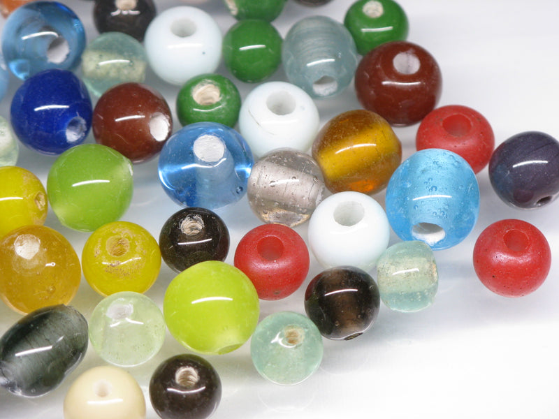 TOKO-BEADS AG015-43 Glass bead (strand) 6~9mm AG015-43 ガラスビーズ（連） 6~9mm Asian bead & African bead  Handmade,Lampeork,bead,asia,india,ethnic,parts,accessory,beads とんぼ玉,ビーズ,トンボ玉,アジア,インド,エスニック,手作り,パーツ,アクセサリー
