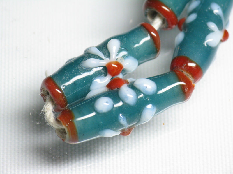 TOKO-BEADS AG017-38N Glass bead (strand) 7~8mm AG017-38N フラワービーズ（連） 7~8mm Asian bead & African bead  Handmade,Lampeork,bead,asia,india,ethnic,parts,accessory,beads とんぼ玉,ビーズ,トンボ玉,アジア,インド,エスニック,手作り,パーツ,アクセサリー