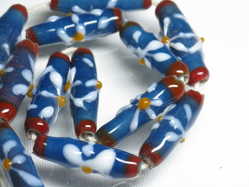 TOKO-BEADS AG017-39N Glass bead (strand) 7~8mm AG017-39N フラワービーズ（連） 7~8mm Asian bead & African bead  Handmade,Lampeork,bead,asia,india,ethnic,parts,accessory,beads とんぼ玉,ビーズ,トンボ玉,アジア,インド,エスニック,手作り,パーツ,アクセサリー