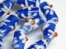 TOKO-BEADS AG017-41N Glass bead (strand) 8~9mm AG017-41N フラワービーズ（連） 8~9mm Asian bead & African bead  Handmade,Lampeork,bead,asia,india,ethnic,parts,accessory,beads とんぼ玉,ビーズ,トンボ玉,アジア,インド,エスニック,手作り,パーツ,アクセサリー