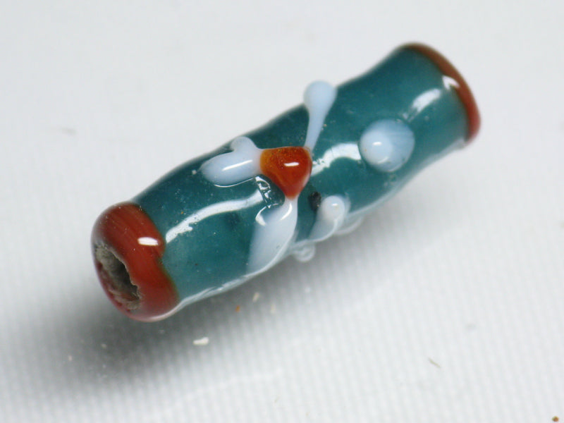 | TOKO-BEADS |AG017S-38 フラワービーズ 7~8mmとんぼ玉,ビーズ,トンボ玉,アジア,インド,エスニック,手作り,パーツ,アクセサリー