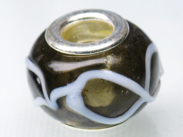 TOKO-BEADS AG021-46 Pandora bead 14.5mm AG021-46 ガラスビーズ（メタル付） 14.5mm Asian bead & African bead  Handmade,Lampeork,bead,asia,india,ethnic,parts,accessory,beads とんぼ玉,ビーズ,トンボ玉,アジア,インド,エスニック,手作り,パーツ,アクセサリー