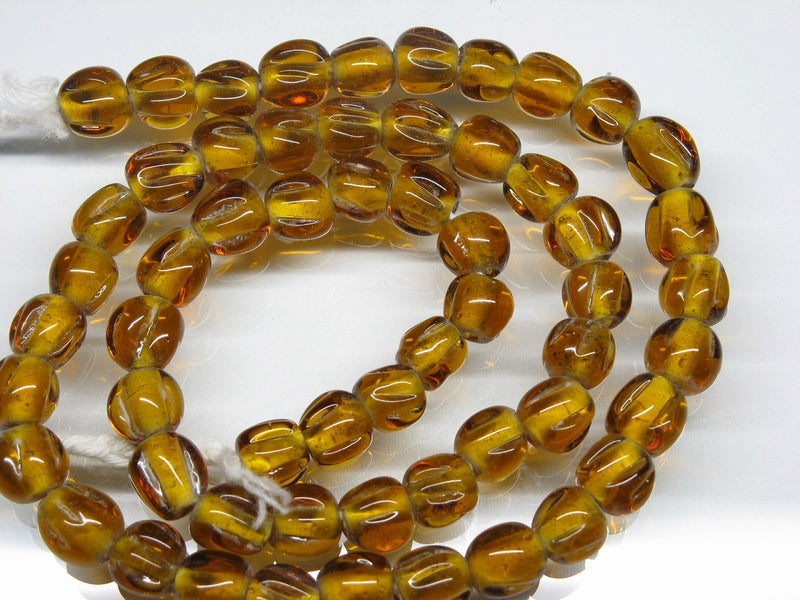 TOKO-BEADS AG026N-24 Glass bead (56pcs/strand) 7~8mm AG026N-24 ナツメ型ビーズ（56個/連） 7~8mm Asian bead & African bead  Handmade,Lampeork,bead,asia,india,ethnic,parts,accessory,beads とんぼ玉,ビーズ,トンボ玉,アジア,インド,エスニック,手作り,パーツ,アクセサリー