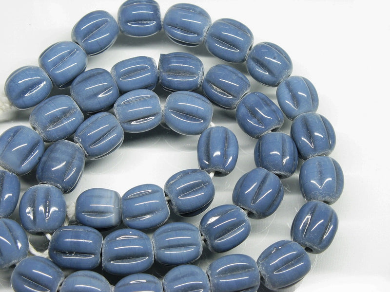 TOKO-BEADS AG026N-36 Glass bead (40pcs/strand) 9~10mm AG026N-36 ナツメ型ビーズ（40個/連） 9~10mm Asian bead & African bead  Handmade,Lampeork,bead,asia,india,ethnic,parts,accessory,beads とんぼ玉,ビーズ,トンボ玉,アジア,インド,エスニック,手作り,パーツ,アクセサリー