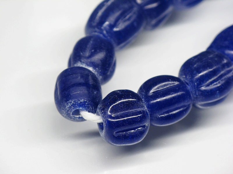 TOKO-BEADS AG026N-37 Glass bead (40pcs/strand) 9~10mm AG026N-37 ナツメ型ビーズ（40個/連） 9~10mm Asian bead & African bead  Handmade,Lampeork,bead,asia,india,ethnic,parts,accessory,beads とんぼ玉,ビーズ,トンボ玉,アジア,インド,エスニック,手作り,パーツ,アクセサリー