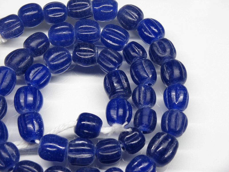 TOKO-BEADS AG026N-37 Glass bead (40pcs/strand) 9~10mm AG026N-37 ナツメ型ビーズ（40個/連） 9~10mm Asian bead & African bead  Handmade,Lampeork,bead,asia,india,ethnic,parts,accessory,beads とんぼ玉,ビーズ,トンボ玉,アジア,インド,エスニック,手作り,パーツ,アクセサリー