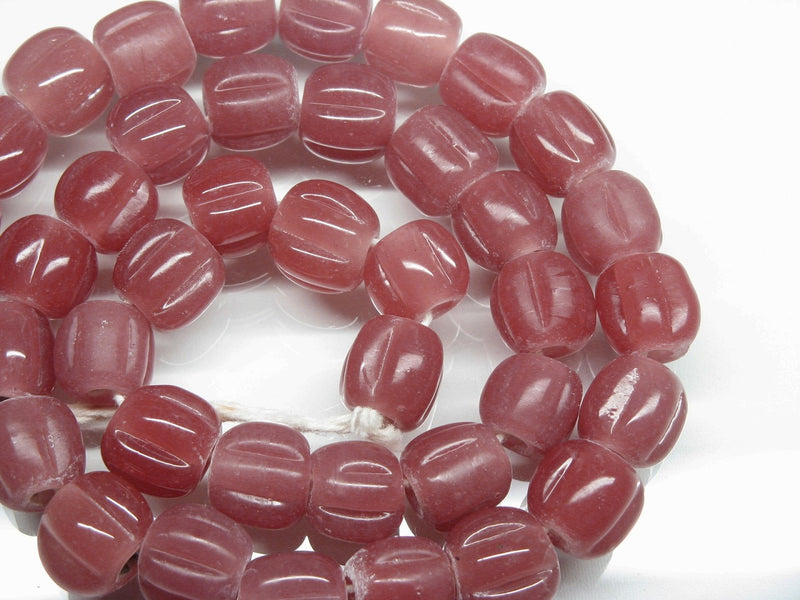 TOKO-BEADS AG026N-45 Glass bead (40pcs/strand) 9~10mm AG026N-45 ナツメ型ビーズ（40個/連） 9~10mm Asian bead & African bead  Handmade,Lampeork,bead,asia,india,ethnic,parts,accessory,beads とんぼ玉,ビーズ,トンボ玉,アジア,インド,エスニック,手作り,パーツ,アクセサリー