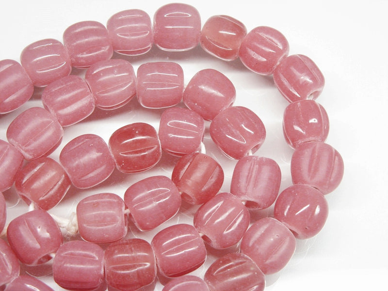 TOKO-BEADS AG026N-46 Glass bead (40pcs/strand) 9~10mm AG026N-46 ナツメ型ビーズ（40個/連） 9~10mm Asian bead & African bead  Handmade,Lampeork,bead,asia,india,ethnic,parts,accessory,beads とんぼ玉,ビーズ,トンボ玉,アジア,インド,エスニック,手作り,パーツ,アクセサリー