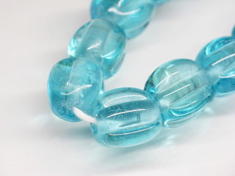 TOKO-BEADS AG026N-49 Glass bead (40pcs/strand) 9~10mm AG026N-49 ナツメ型ビーズ（40個/連） 9~10mm Asian bead & African bead  Handmade,Lampeork,bead,asia,india,ethnic,parts,accessory,beads とんぼ玉,ビーズ,トンボ玉,アジア,インド,エスニック,手作り,パーツ,アクセサリー