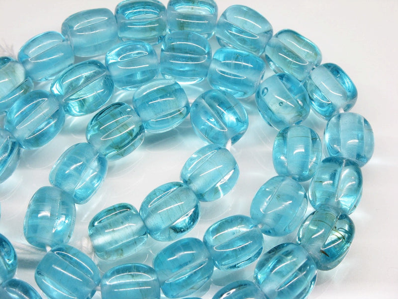 TOKO-BEADS AG026N-49 Glass bead (40pcs/strand) 9~10mm AG026N-49 ナツメ型ビーズ（40個/連） 9~10mm Asian bead & African bead  Handmade,Lampeork,bead,asia,india,ethnic,parts,accessory,beads とんぼ玉,ビーズ,トンボ玉,アジア,インド,エスニック,手作り,パーツ,アクセサリー