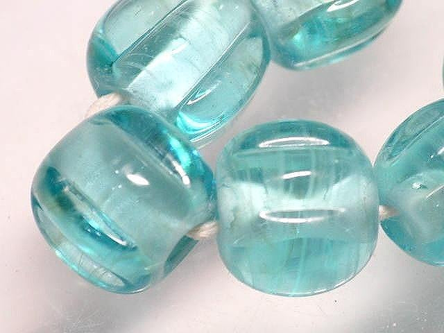 TOKO-BEADS AG026N-57 Glass bead (44pcs/strand) 10mm AG026N-57 ナツメ型ビーズ（44個/連） 10mm Asian bead & African bead  Handmade,Lampeork,bead,asia,india,ethnic,parts,accessory,beads とんぼ玉,ビーズ,トンボ玉,アジア,インド,エスニック,手作り,パーツ,アクセサリー