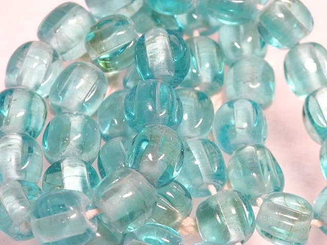 TOKO-BEADS AG026N-57 Glass bead (44pcs/strand) 10mm AG026N-57 ナツメ型ビーズ（44個/連） 10mm Asian bead & African bead  Handmade,Lampeork,bead,asia,india,ethnic,parts,accessory,beads とんぼ玉,ビーズ,トンボ玉,アジア,インド,エスニック,手作り,パーツ,アクセサリー