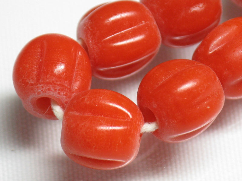 TOKO-BEADS AG026N-61 Glass bead (40pcs/strand) 11mm AG026N-61 ナツメ型ビーズ（40個/連） 11mm Asian bead & African bead  Handmade,Lampeork,bead,asia,india,ethnic,parts,accessory,beads とんぼ玉,ビーズ,トンボ玉,アジア,インド,エスニック,手作り,パーツ,アクセサリー