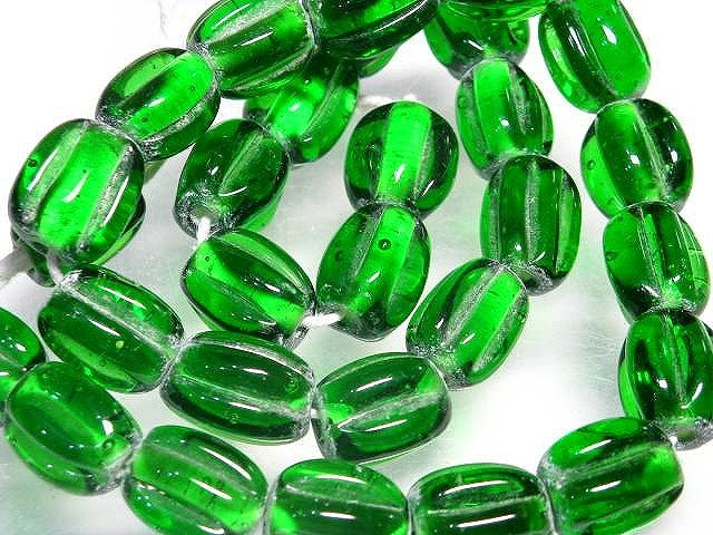 TOKO-BEADS AG026N-66 Glass bead (33pcs/strand) 12mm AG026N-66 ナツメ型ビーズ（33個/連） 12mm Asian bead & African bead  Handmade,Lampeork,bead,asia,india,ethnic,parts,accessory,beads とんぼ玉,ビーズ,トンボ玉,アジア,インド,エスニック,手作り,パーツ,アクセサリー