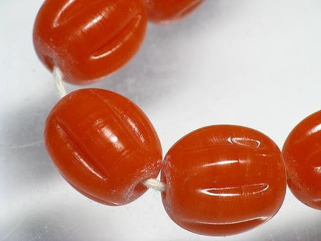 TOKO-BEADS AG026N-67 Glass bead (32pcs/strand) 12mm AG026N-67 ナツメ型ビーズ（32個/連） 12mm Asian bead & African bead  Handmade,Lampeork,bead,asia,india,ethnic,parts,accessory,beads とんぼ玉,ビーズ,トンボ玉,アジア,インド,エスニック,手作り,パーツ,アクセサリー