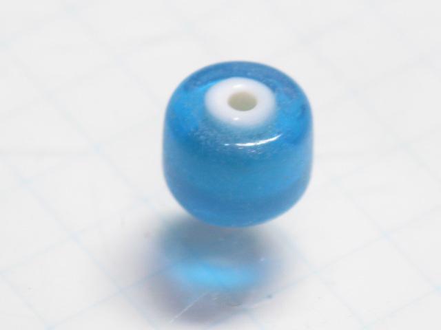 | TOKO-BEADS |AG032-02 ホワイトハートビーズ 8mmとんぼ玉,ビーズ,トンボ玉,アジア,インド,エスニック,手作り,パーツ,アクセサリー