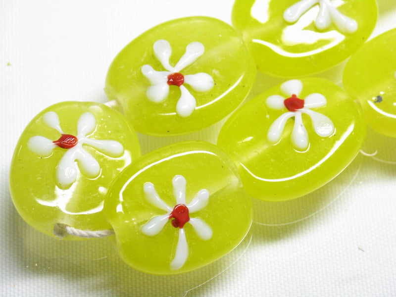 TOKO-BEADS AG033-22N Glass bead (strand) 19~21mm AG033-22N フラワービーズ（連） 19~21mm Asian bead & African bead  Handmade,Lampeork,bead,asia,india,ethnic,parts,accessory,beads とんぼ玉,ビーズ,トンボ玉,アジア,インド,エスニック,手作り,パーツ,アクセサリー