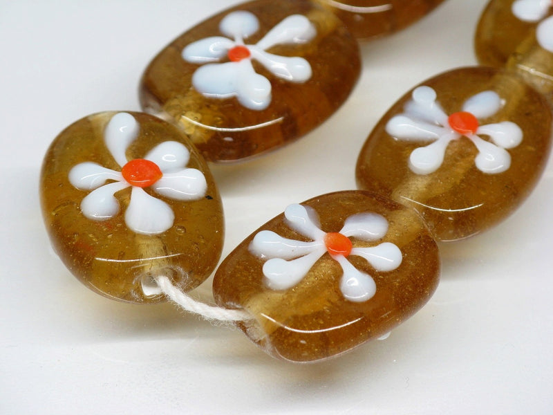 TOKO-BEADS AG033-26N Glass bead (strand) 17~18mm AG033-26N フラワービーズ（連） 17~18mm Asian bead & African bead  Handmade,Lampeork,bead,asia,india,ethnic,parts,accessory,beads とんぼ玉,ビーズ,トンボ玉,アジア,インド,エスニック,手作り,パーツ,アクセサリー