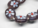 TOKO-BEADS AG033-35N Glass bead (strand) 17~18mm AG033-35N フラワービーズ（連） 17~18mm Asian bead & African bead  Handmade,Lampeork,bead,asia,india,ethnic,parts,accessory,beads とんぼ玉,ビーズ,トンボ玉,アジア,インド,エスニック,手作り,パーツ,アクセサリー
