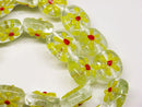 TOKO-BEADS AG033-42N Glass bead (strand) 16~18mm AG033-42N フラワービーズ（連） 16~18mm Asian bead & African bead  Handmade,Lampeork,bead,asia,india,ethnic,parts,accessory,beads とんぼ玉,ビーズ,トンボ玉,アジア,インド,エスニック,手作り,パーツ,アクセサリー