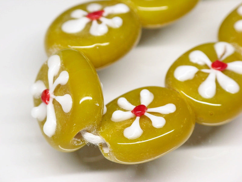 TOKO-BEADS AG033-45N Glass bead (strand) 16~18mm AG033-45N フラワービーズ（連） 16~18mm Asian bead & African bead  Handmade,Lampeork,bead,asia,india,ethnic,parts,accessory,beads とんぼ玉,ビーズ,トンボ玉,アジア,インド,エスニック,手作り,パーツ,アクセサリー