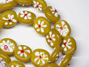 TOKO-BEADS AG033-45N Glass bead (strand) 16~18mm AG033-45N フラワービーズ（連） 16~18mm Asian bead & African bead  Handmade,Lampeork,bead,asia,india,ethnic,parts,accessory,beads とんぼ玉,ビーズ,トンボ玉,アジア,インド,エスニック,手作り,パーツ,アクセサリー