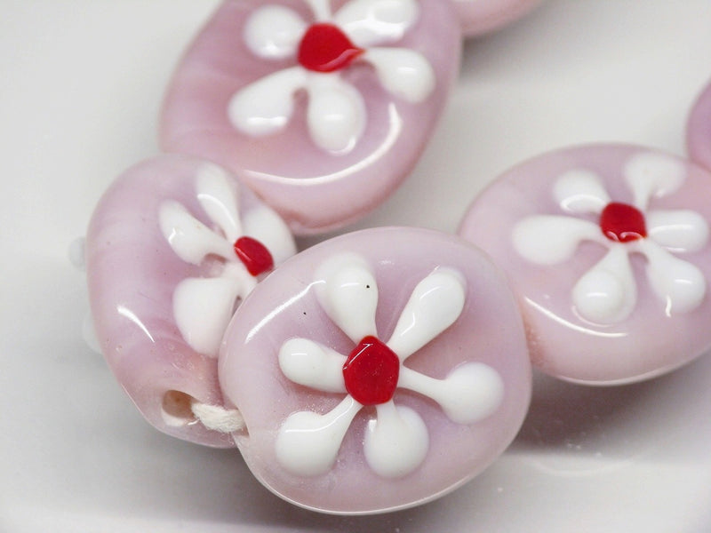 TOKO-BEADS AG033-49N Glass bead (strand) 16~18mm AG033-49N フラワービーズ（連） 16~18mm Asian bead & African bead  Handmade,Lampeork,bead,asia,india,ethnic,parts,accessory,beads とんぼ玉,ビーズ,トンボ玉,アジア,インド,エスニック,手作り,パーツ,アクセサリー