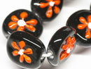 TOKO-BEADS AG033-51N Glass bead (strand) 16~18mm AG033-51N フラワービーズ（連） 16~18mm Asian bead & African bead  Handmade,Lampeork,bead,asia,india,ethnic,parts,accessory,beads とんぼ玉,ビーズ,トンボ玉,アジア,インド,エスニック,手作り,パーツ,アクセサリー