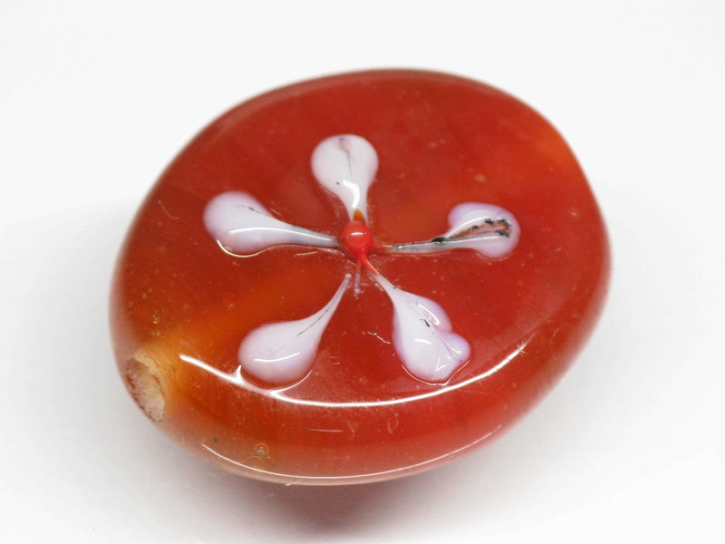 TOKO-BEADS AG033S-13 Glass bead 18~20mm AG033S-13 フラワービーズ 18~20mm Asian bead & African bead  Handmade,Lampeork,bead,asia,india,ethnic,parts,accessory,beads とんぼ玉,ビーズ,トンボ玉,アジア,インド,エスニック,手作り,パーツ,アクセサリー