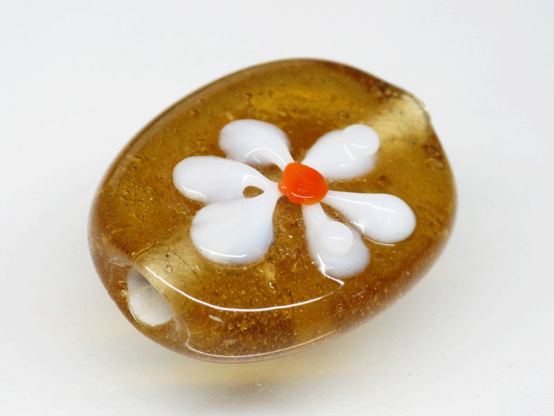 TOKO-BEADS AG033-26S Glass bead 17~18mm AG033-26S フラワービーズ 17~18mm Asian bead & African bead  Handmade,Lampeork,bead,asia,india,ethnic,parts,accessory,beads とんぼ玉,ビーズ,トンボ玉,アジア,インド,エスニック,手作り,パーツ,アクセサリー