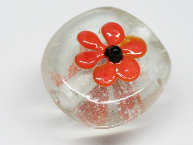 TOKO-BEADS AG033-33S Glass bead 19~20mm AG033-33S フラワービーズ 19~20mm Asian bead & African bead  Handmade,Lampeork,bead,asia,india,ethnic,parts,accessory,beads とんぼ玉,ビーズ,トンボ玉,アジア,インド,エスニック,手作り,パーツ,アクセサリー