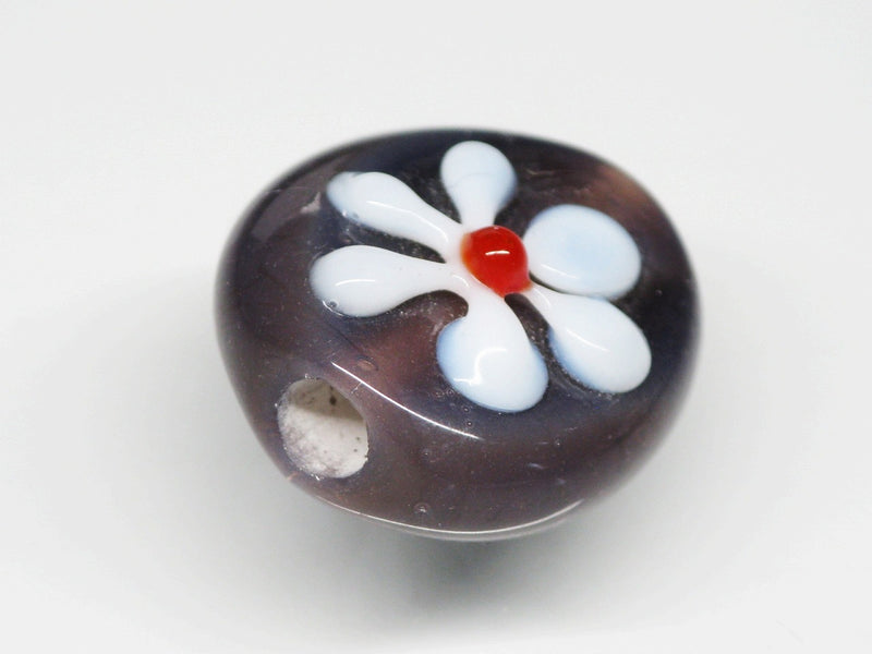TOKO-BEADS AG033-35S Glass bead 17~18mm AG033-35S フラワービーズ 17~18mm Asian bead & African bead  Handmade,Lampeork,bead,asia,india,ethnic,parts,accessory,beads とんぼ玉,ビーズ,トンボ玉,アジア,インド,エスニック,手作り,パーツ,アクセサリー