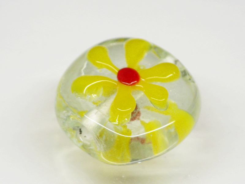 TOKO-BEADS AG033-42S Glass bead 16~18mm AG033-42S フラワービーズ 16~18mm Asian bead & African bead  Handmade,Lampeork,bead,asia,india,ethnic,parts,accessory,beads とんぼ玉,ビーズ,トンボ玉,アジア,インド,エスニック,手作り,パーツ,アクセサリー