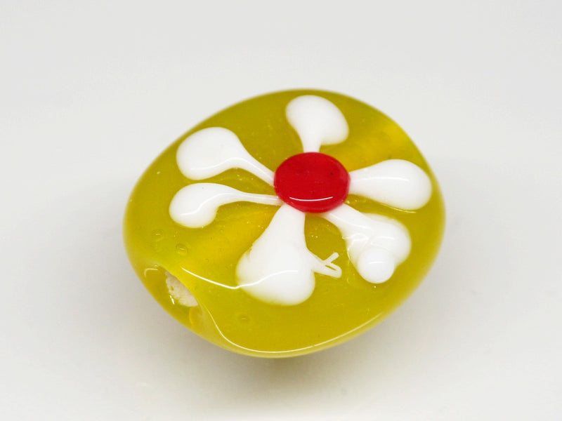 TOKO-BEADS AG033-43S Glass bead 16~18mm AG033-43S フラワービーズ 16~18mm Asian bead & African bead  Handmade,Lampeork,bead,asia,india,ethnic,parts,accessory,beads とんぼ玉,ビーズ,トンボ玉,アジア,インド,エスニック,手作り,パーツ,アクセサリー